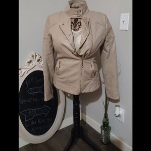 Red Lure Light Pink Faux Leather Jacket